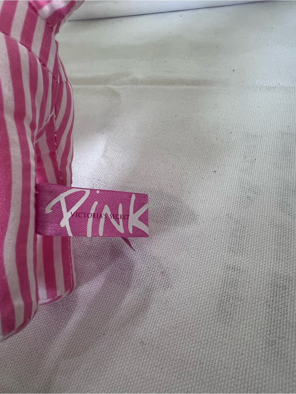 Victoria’s Secret PINK Striped Plush Dog Hoodie Stuffed Animal Collectible - Picture 4 of 5